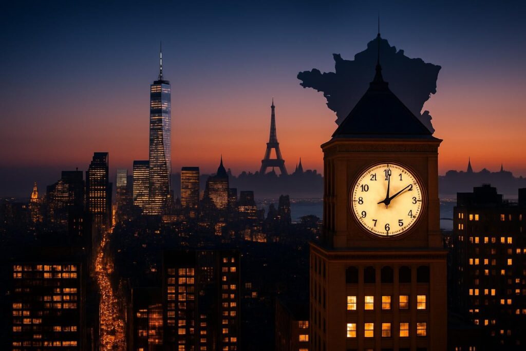 Heure actuelle à New York et différences avec la France