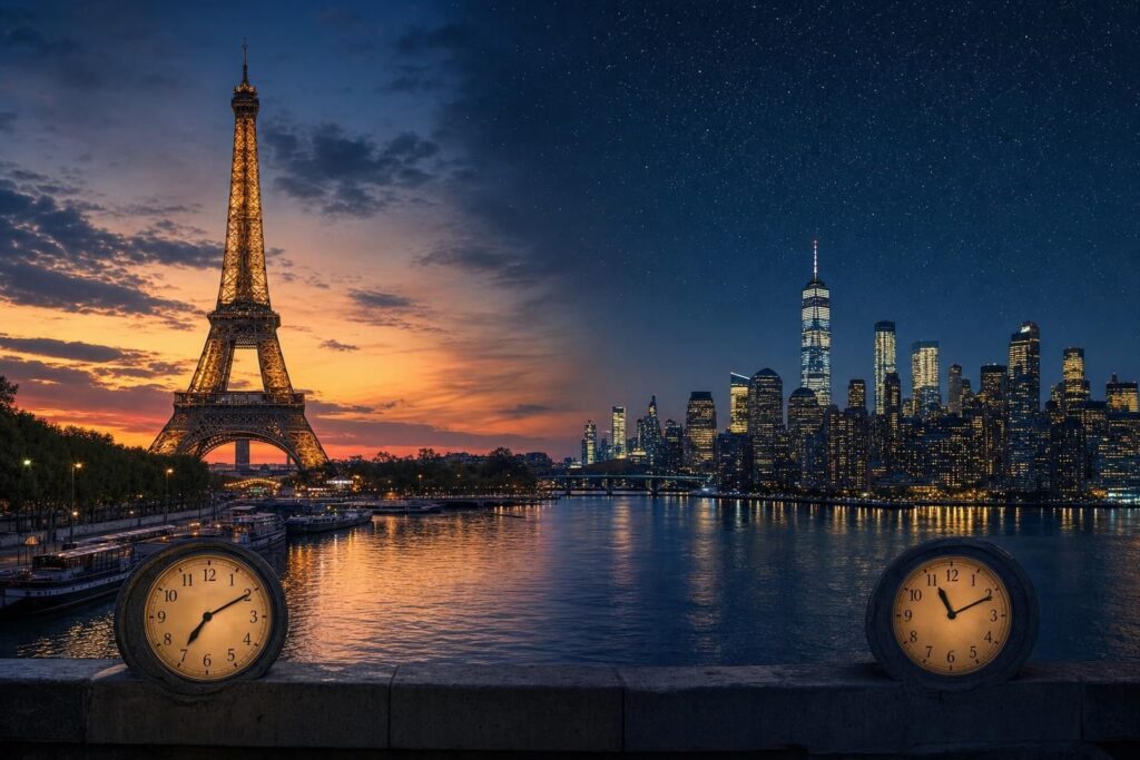 Décalage horaire france new york, heure locale actuelle